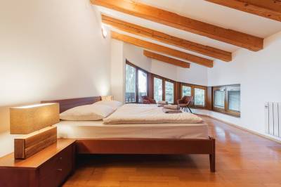 Spálňa s manželskou posteľou, Alpinum Chalet Hight Tatras, Nová Lesná