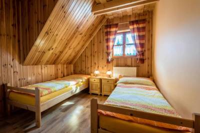 Spálňa s 1-lôžkovými posteľami, Chata pod Vŕškom, Terchová