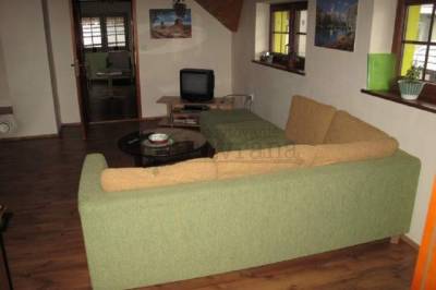 Apartmán - obývačka s gaučom a TV, Ubytovanie U Havrana, Turčianske Jaseno