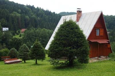 Exteriér ubytovania v obci Horná Lehota, Chata Elka, Horná Lehota