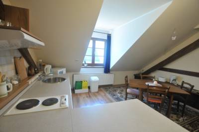 Apartmán 3 - kuchyňa s jedálenským sedením, Soludus - Spišský ľudový dom, Smižany