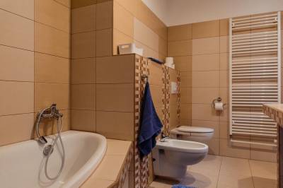 Dvojlôžkový apartmán - kúpeľňa s toaletou, Apartmány Hrady, Zuberec