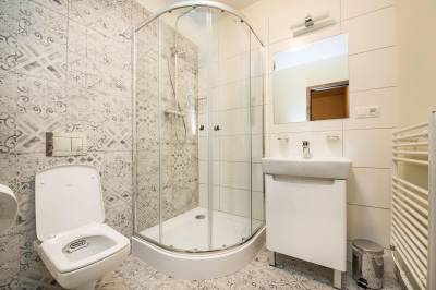 Dvojlôžková izba s balkónom - kúpeľňa so sprchovacím kútom a toaletou, Penzión Čerešňový Sad, Mengusovce
