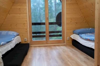 Spálňa s 1-lôžkovými posteľami, Chatka v lese, Ružomberok