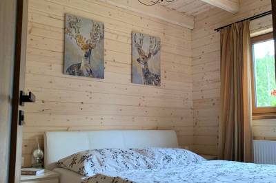 Spálňa s manželskou posteľou, Chata Simona, Oravská Jasenica