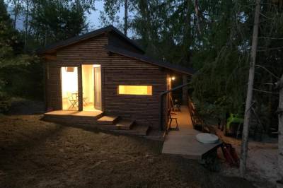 Exteriér večer, Chata Glianka 3, Brezno