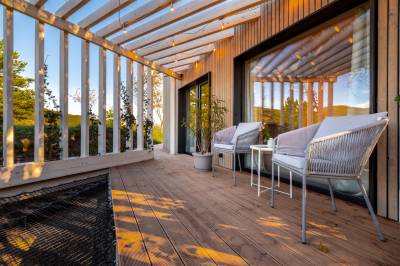 Terasa s posedením a pohodlnou sieťou, Kutica 5, Horné Hámre