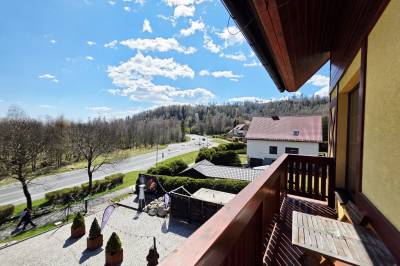 Balkón so sedením a výhľadom do doliny, Apartmán TRAVEL - Hotel Kukučka, Vysoké Tatry