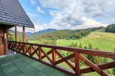 Výhľad z terasy na lyžiarske stredisko, MONTANA RESIDENCE - Chata Panoráma, Belá - Dulice