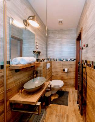 Industrial kúpeľňa so sprchovacím kútom, Apartmán Exclusive line - Chata MartinSki, Martin