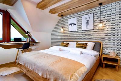Spálňa s posteľou king size, AC Cactus Luxury Villa High Tatras private Wellness, Veľká Lomnica
