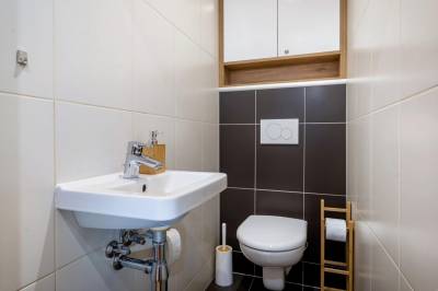 Samostatná toaleta s umývadlom, AC Cactus Luxury Apartment High Tatras, Veľká Lomnica