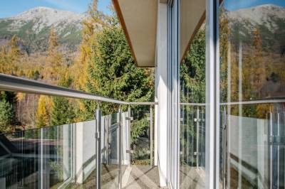 Balkón s výhľadom, TATRA SUITES - Luxury Studio A302, Vysoké Tatry