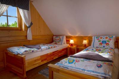 Spálňa s 2 samostatnými posteľami, Goralské Drevenice Pieniny, Červený Kláštor