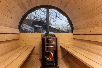 Fínska sauna, Chata Vlčia Skala, Heľpa