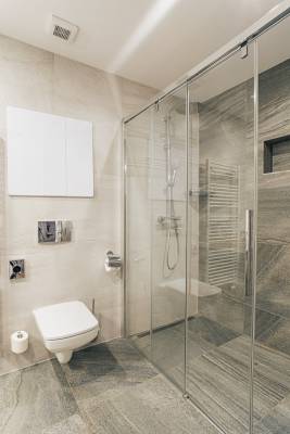 Kúpeľňa so sprchovým kútom, Apartmány Tatry - D313, Vysoké Tatry