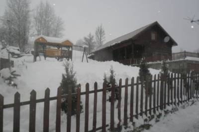Exteriér v obci Konská v zime, Family Resort Konská, Konská