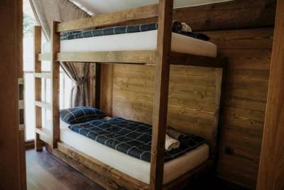 Spálňa s poschodovou posteľou, Mountain Chalets - Chalet u Orla, Valča