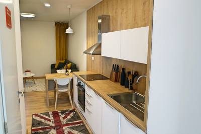 Plne vybavená kuchyňa s jedálenským sedením, Apartmán Abbey Road, Liptovský Mikuláš