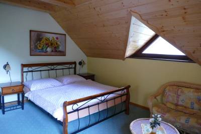 Spálňa s manželskou posteľou, Chata Šafran Jánska dolina 2054, Liptovský Ján