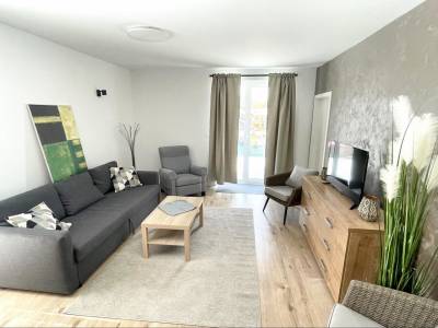 Apartmán Superior - obývačka so sedačkou a LCD TV, Apartmány - Vila Zuberec, Zuberec