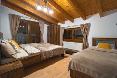Spálňa so samostatnými posteľami, Chalety Bučina, Oravská Lesná
