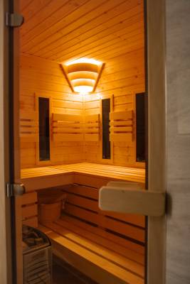 Wellness zóna so saunou, Chalety Bučina, Oravská Lesná