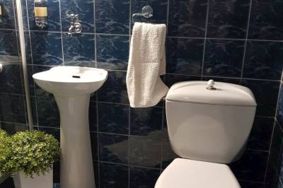 Kúpeľňa s toaletou, Ubytovanie Oslany, Oslany
