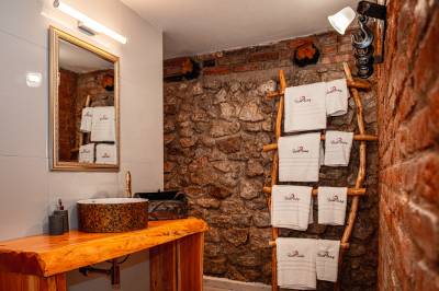 Kúpeľňa apartmánu u Milušky, Chalets Dedinky, Dedinky