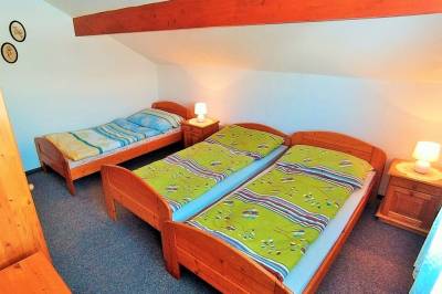 Spálňa s 3 samostatnými posteľami, Chata Snežienka, Donovaly
