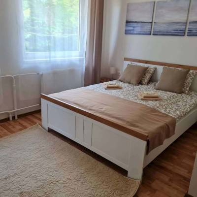 Izba č. 1 - spálňa s manželskou posteľou, Villa Paradajs pri Richňavských jazerách, Štiavnické Bane