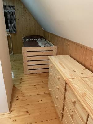 Spálňa s 1-lôžkovou posteľou, Chata pri vláčiku, Oravská Lesná