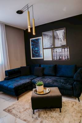 Obývačka s rozkladacím gaučom, Apartments A&D, Poprad