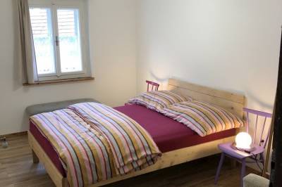 Spálňa s manželskou posteľou, Ondrejova drevenica, Čičmany