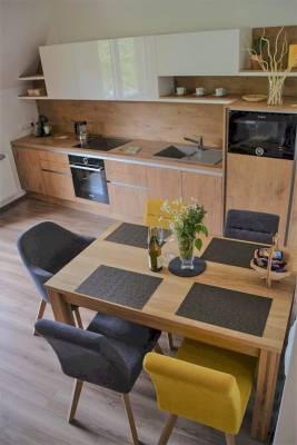 Plne vybavená kuchyňa s jedálenským sedením, Apartmán Bernard, Vysoké Tatry