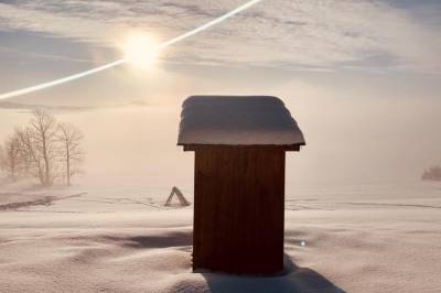 Okolie Oravy v zime, Chalupa Stará Izba, Novoť