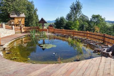 Rybník v záhrade, Chalupa Stará Izba, Novoť