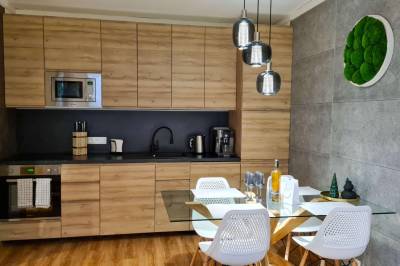 Nadštandardne vybavená kuchyňa s jedálenským sedením, Apartmanica St. Ivan Rilski SPA Resort 101-12, Bansko, Bansko