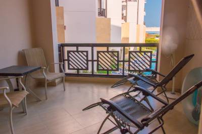 Apartmán 209 H - balkón so sedením, Apartmány Samra Bay Resort &amp; Aquapark v Hurghade, Hurgada