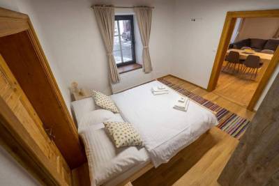 Spálňa s manželskou posteľou, Ubytovanie Barbakan, Kremnica