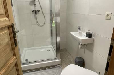 Izba Nordic - kúpeľňa so sprchovacím kútom a toaletou, Chata Dolina v Bachledke, Ždiar