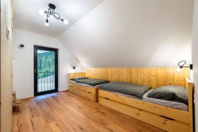 Spálňa s 1-lôžkovými posteľami, Chata Snowflake Martinské Hole, Martin