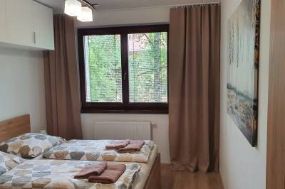 Spálňa s manželskou posteľou, Apartmán FRANZ, Vysoké Tatry