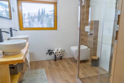 VIP apartmán s 3 spálňami - kúpeľňa so sprchovacím kútom a toaletou, Chata Janko Oravice, Vitanová