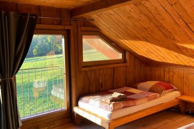 Spálňa s 1-lôžkovou posteľou, Alaska zrub, Banská Štiavnica