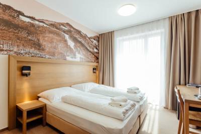 Dvojlôžková izba bez balkónu s manželskou posteľou, Apartmány Humno, Valča