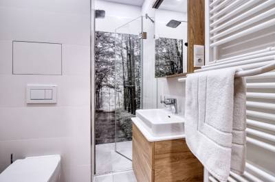Apartmán 2 - kúpeľňa so sprchovacím kútom a toaletou, Trio Tatry Starý Smokovec, Vysoké Tatry