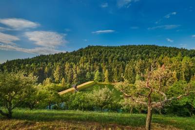 Výhľad na jazero Klinger, Sad nad Klingerom, Banská Štiavnica