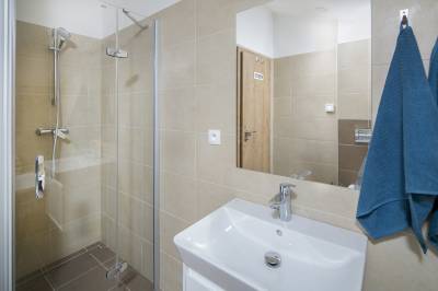 Kúpeľňa s toaletou, Apartmán Borovica pod Kubínskou, Dolný Kubín