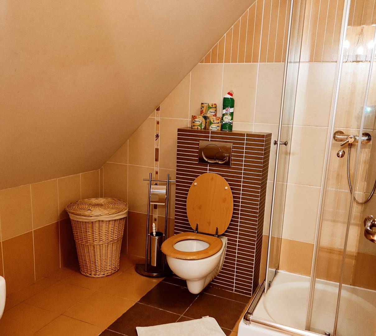 Kúpeľňa s toaletou, Drevenica Romantika, Zázrivá